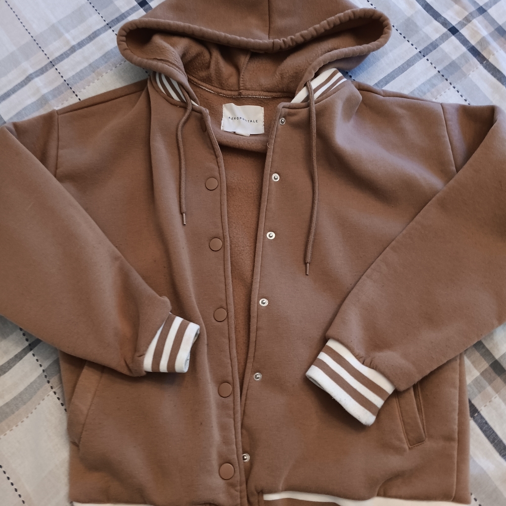 Aeropostale Tan Fleece Jacket